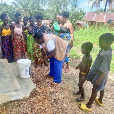 Washing hands session during the workshop